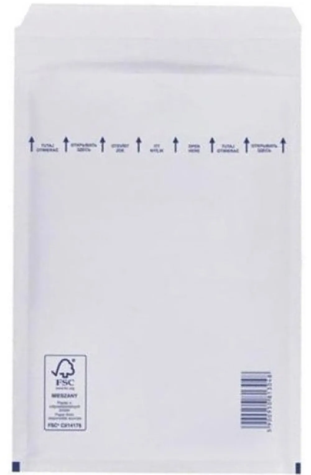 Plic cu protectie, 220 x 340 mm (interior), alb, banda silicon, 90 g/mp, 5 bucati/set