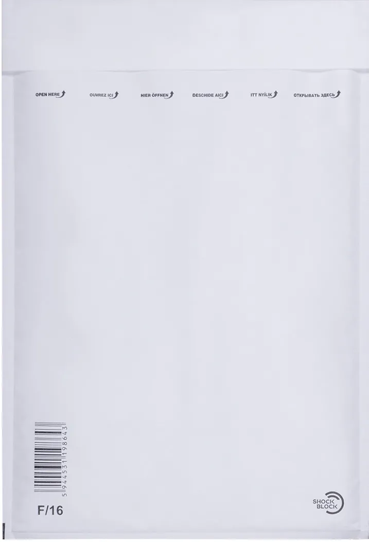 Plic cu protectie, 220 x 340 mm (inteior), alb, banda silicon, 90 g/mp, 100 bucati/set