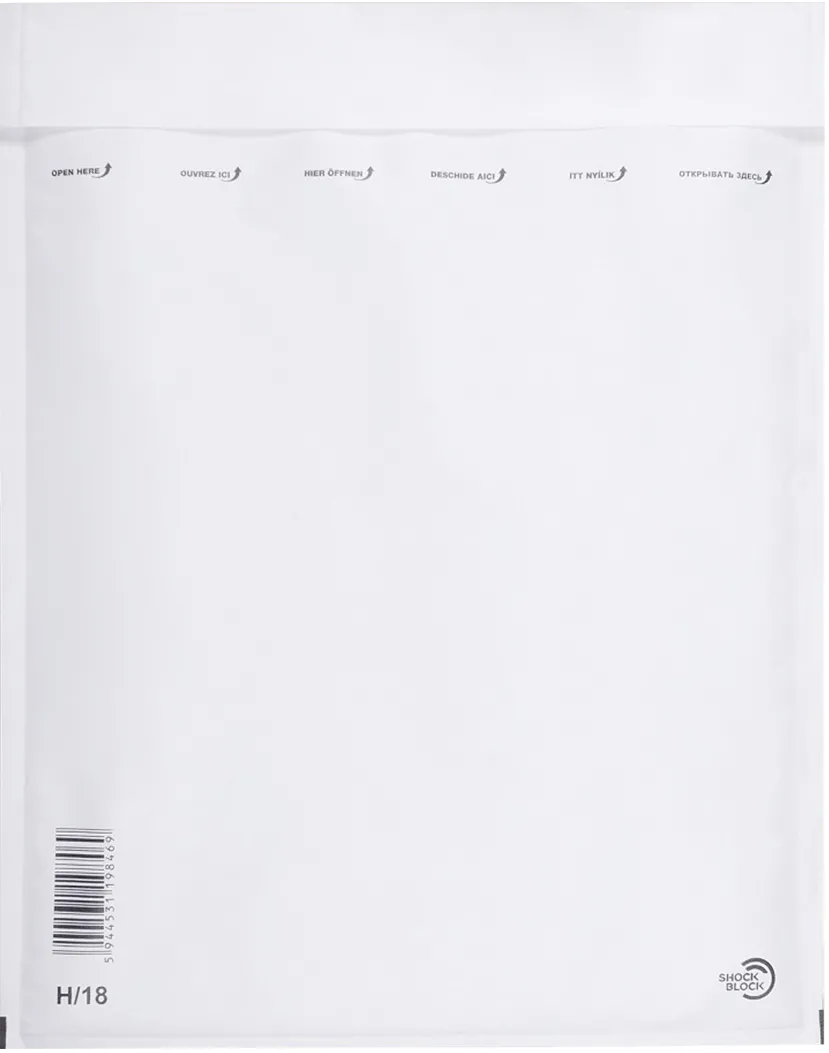 Plic cu protectie, 270 x 360 mm (interior), alb, banda silicon, 90 g/mp, 100 bucati/cutie