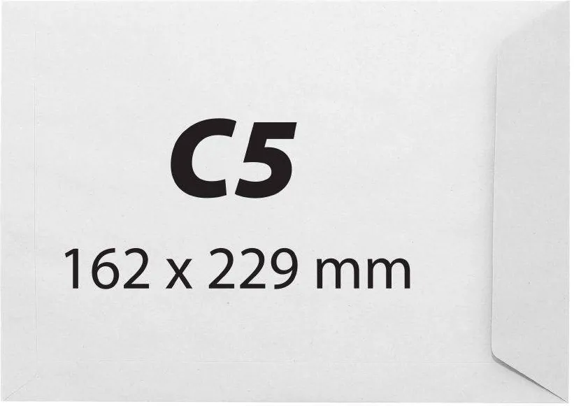 Plic C5, 162 x 229 mm, alb, banda silicon, 80 g/mp, 500 bucati/cutie