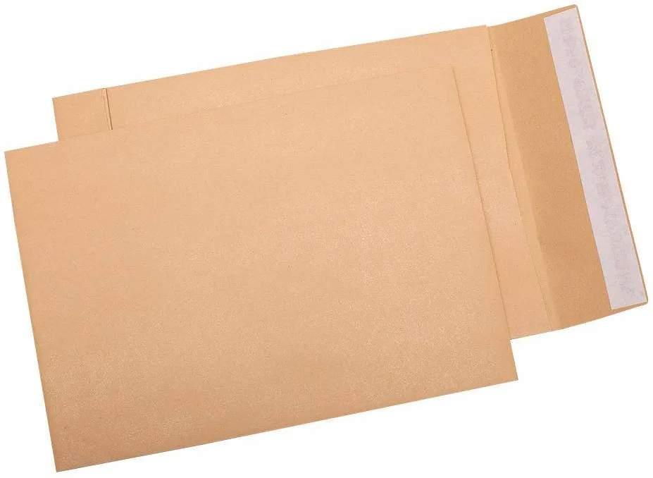 Plic B4 cu burduf, 250x353x50 mm, kraft siliconic 250 bucati/cutie