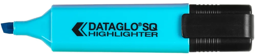 Textmarker Dataglo, corp dreptunghiular, varf 1-5 mm, albastru