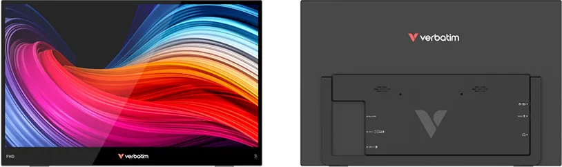 Monitor tactil portabil Verbatim 15.6" LightFHD 1920x1080, IPS, USB-C, mini HDMI, carcasa plastic