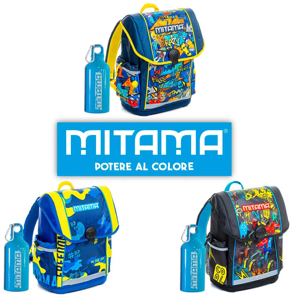 Rucsac Mitama, structura rigida, design baieti, 26 x 18 x 38 cm