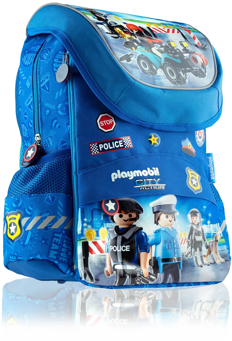 Ghiozdan scolar Astra, Playmobil Politie, 28x36x18 cm