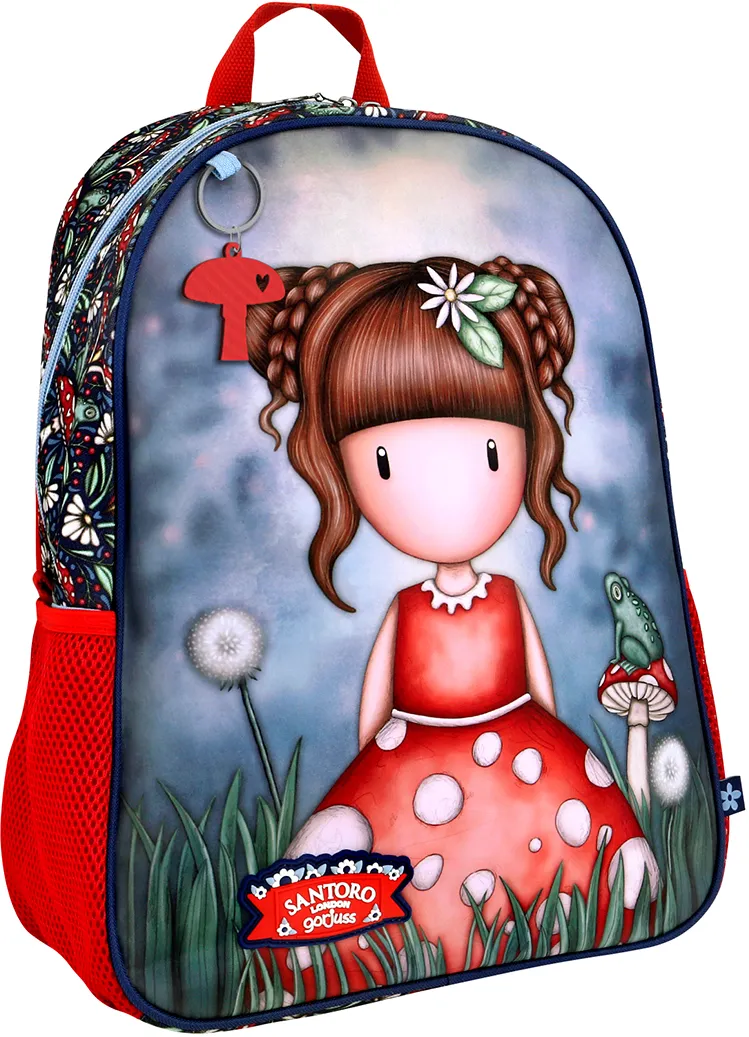 Rucsac Gorjuss, Little Mushroom, 1 compartiment, 34x43x16 cm
