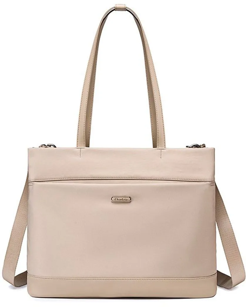 Geanta business dama Chantra, 12L, bej, 41x9x32 cm