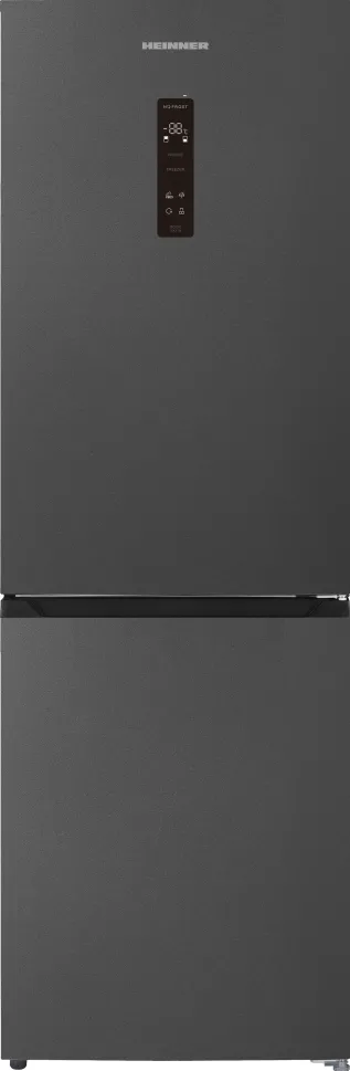 Combina frigorifica HCNF-HM400DINVDGE++, 400 L, Clasa E, Display LED Touch, No Frost, Super congelare, H 186 cm, Gri antracit