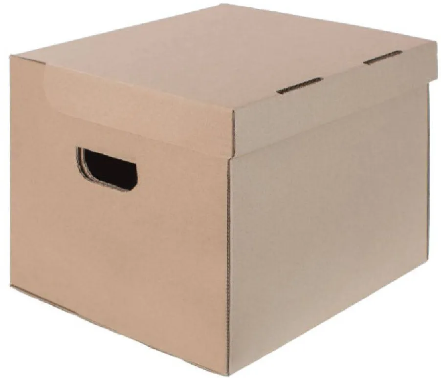 Cutie carton autoformare transport arhivare 5 bibliorafturi, 410x330x300 mm, kraft