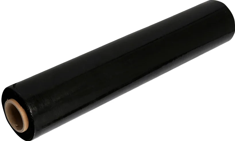 Folie stretch manuala neagra, 1.8 kg brut, 500 mm, tub 0.1 kg, 17 microni