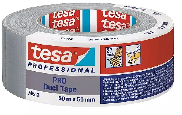 Banda adeziva, Tesa, Pro Duct Tape, argintiu, 50mm x 50m