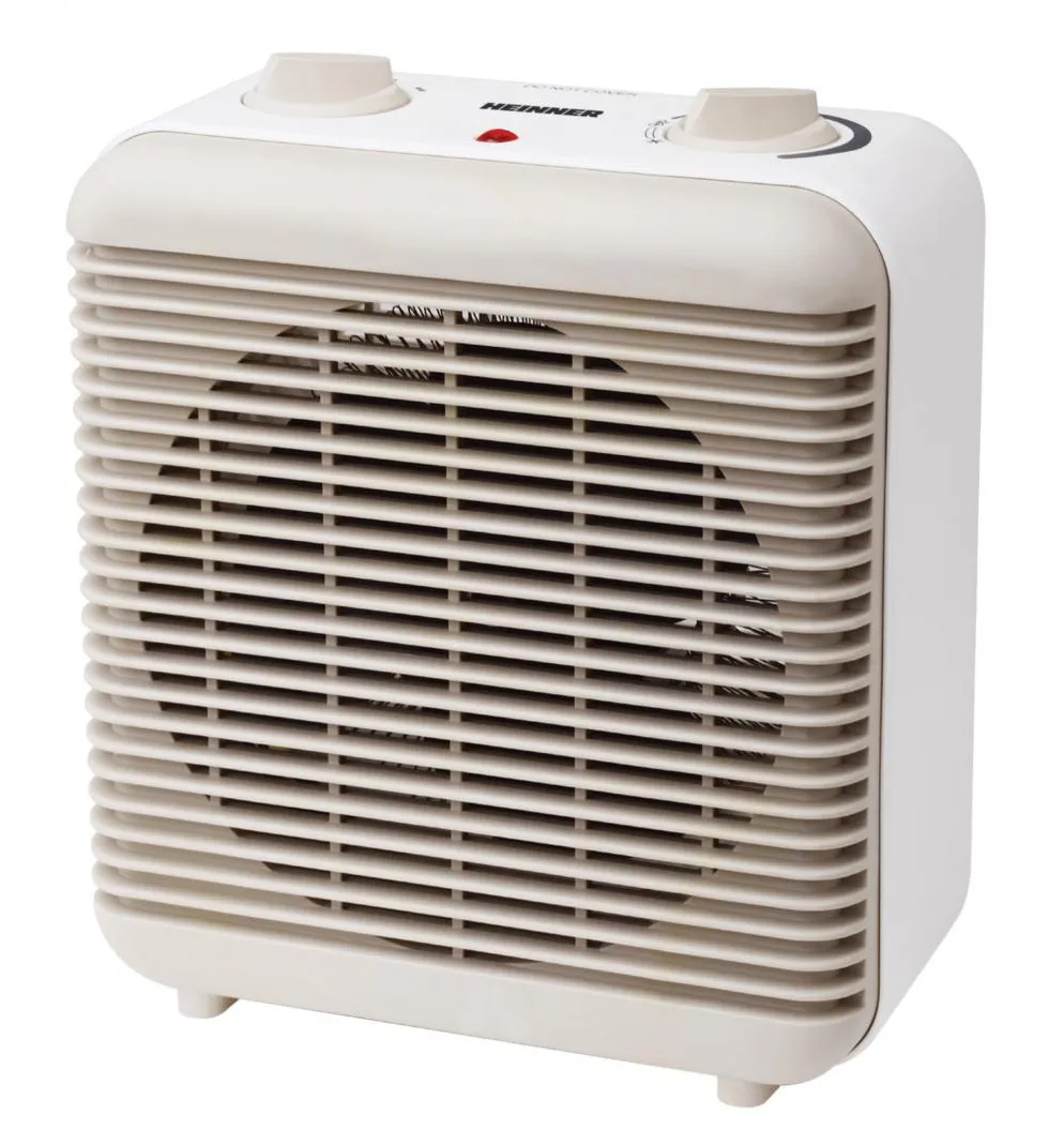 Aeroterma HFH-L2000GD, 2000 W, 2 trepte de putere, termostat reglabil, Alb/Auriu