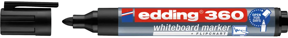 Marker Edding 360 pentru tabla, varf 1.5-3 mm, negru