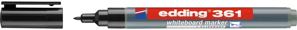 Marker Edding 361 pentru tabla, corp plastic, varf 1 mm, negru