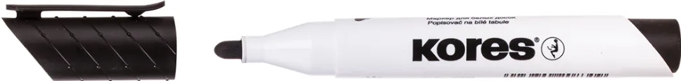 Marker pentru tabla Kores, varf rotund 3mm, negru