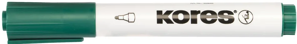 Marker pentru tabla Kores, varf rotund 3mm, verde