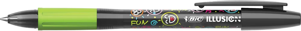 Roller cu gel BIC Gelocity Illusion, fara mecanism, 0.7mm, negru
