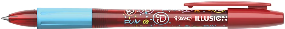 Roller cu gel BIC Gelocity Illusion, fara mecanism, 0.7mm, rosu