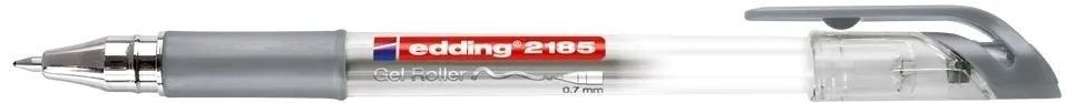 Roller cu gel, Edding, Cristal Jelly 2185, 0.7 mm, plastic, argintiu