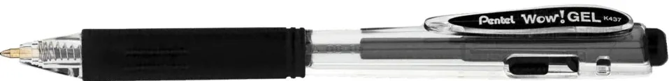 Roller cu gel, Pentel, Wow!Gel, 0.7 mm, plastic, negru