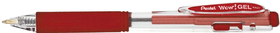 Roller cu gel, Pentel, Wow!Gel, 0.7 mm, plastic, rosu