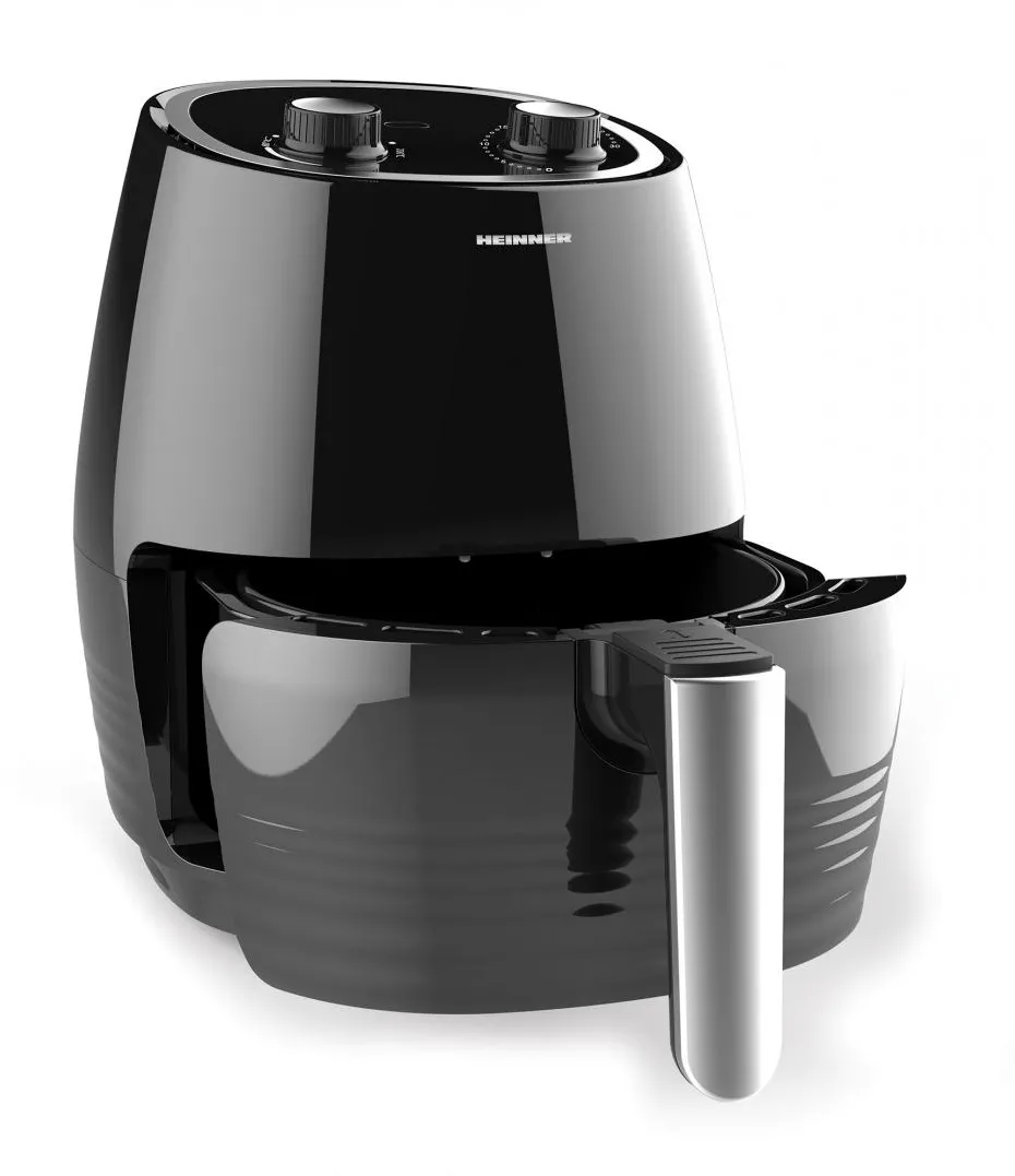 Friteuza cu aer cald Airfryer HAF-1250BK, gatire fara ulei, 1250 W, capacitate vas 3.6l, capacitate cos 2.5L , termostat reglabil 0-200˚C, timer 30 min, Negru