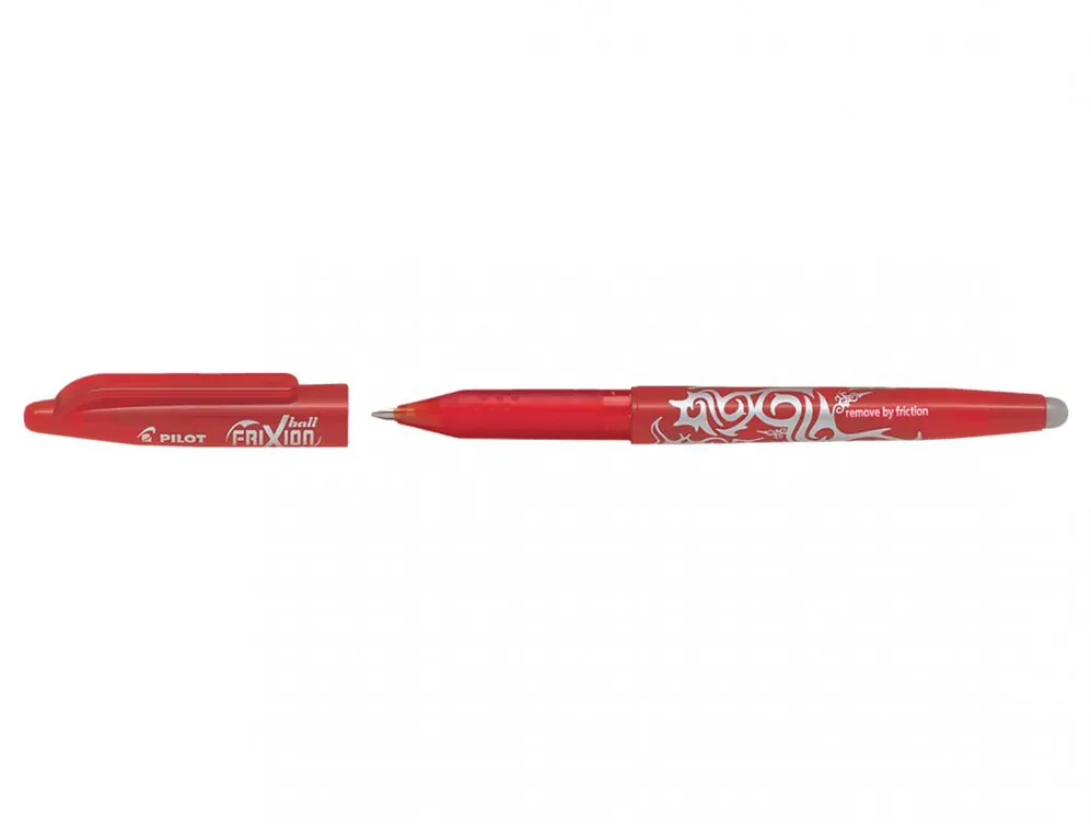 Roller cu gel Pilot Frixion Ball, fara mecanism, 0.7 mm, rosu
