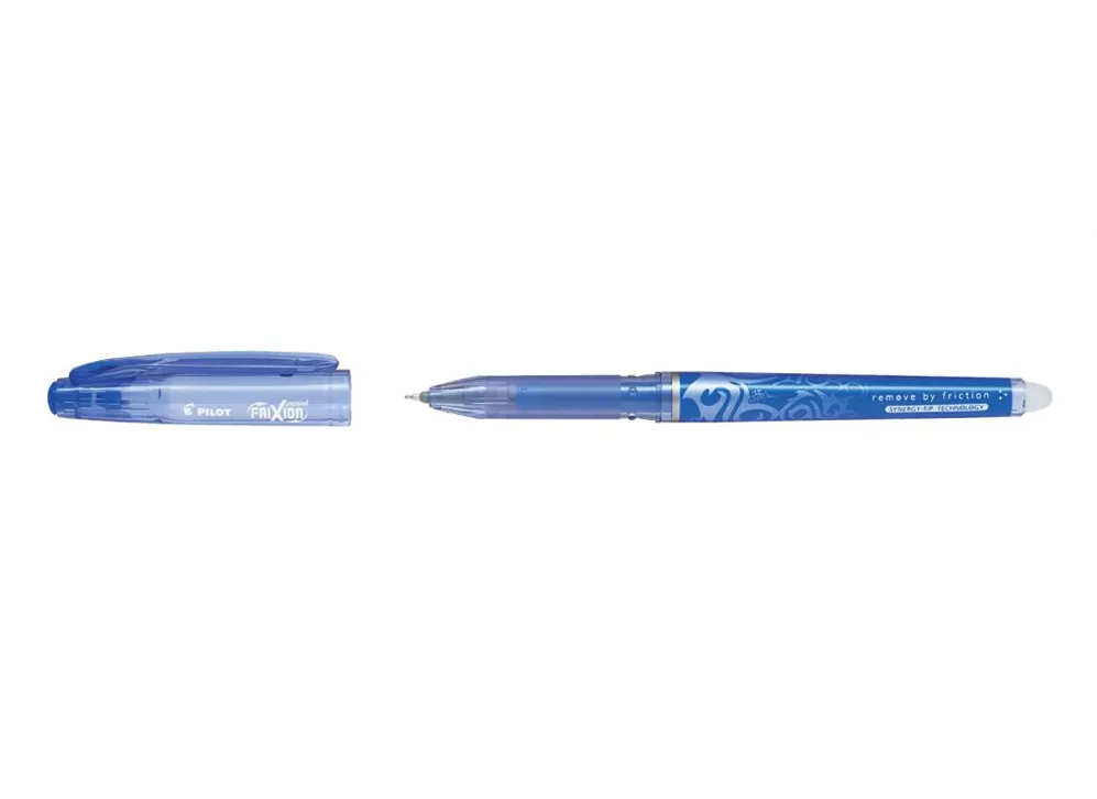 Roller cu gel Pilot Frixion Point, fara mecanism, 0.5 mm, albastru