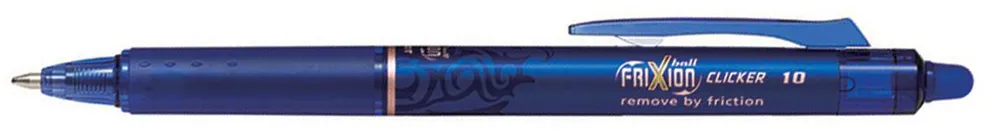 Roller cu gel Pilot Frixion Clicker, cu mecanism, 1 mm, albastru
