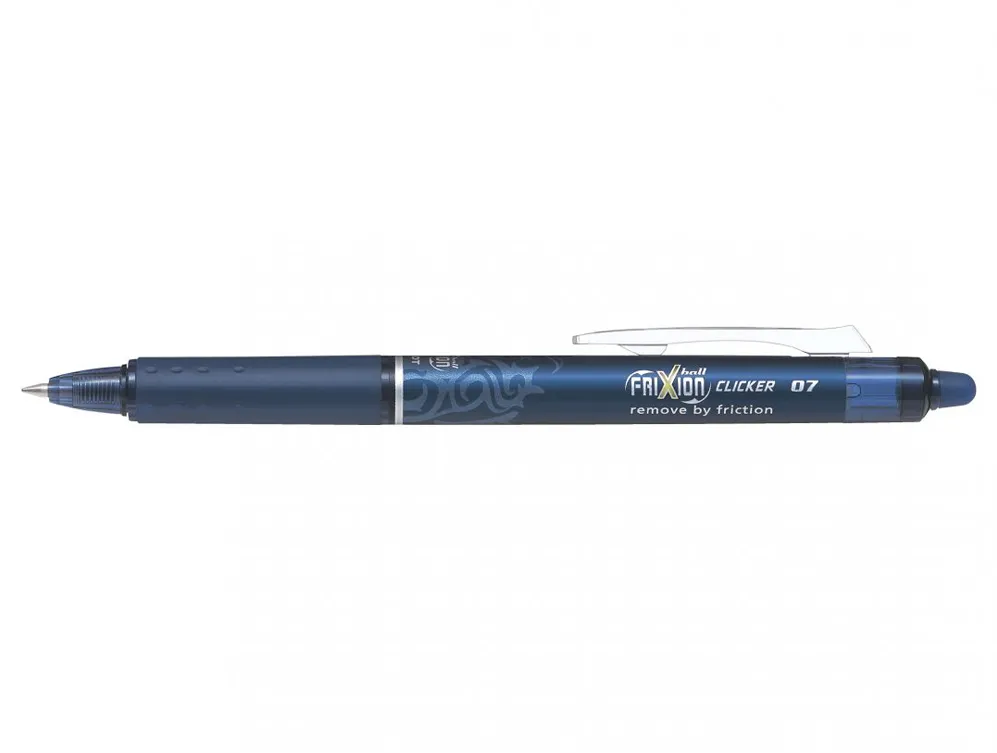 Roller cu gel Pilot Frixion Clicker, cu mecanism, 0.7mm, bleumarin