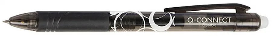 Roller cu rescriere Q-Connect Erasable, 0.7 mm, negru