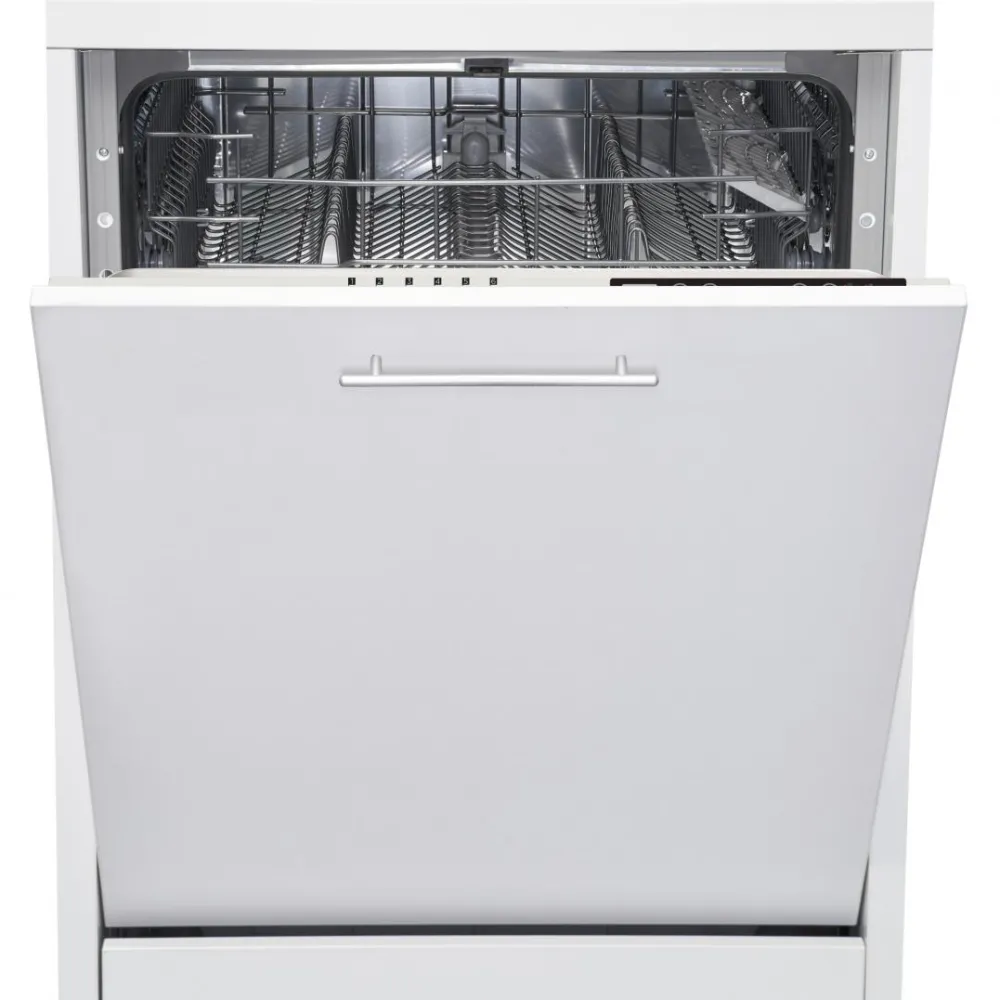 Masina de spalat vase incorporabila HDW-BI6006IE++, 12 Seturi, 6 programe, Clasa E, Control electronic, Display led, Program rapid 30, Program hygene, Pornire intarziata 1-19h, Aquastop, 60 cm
