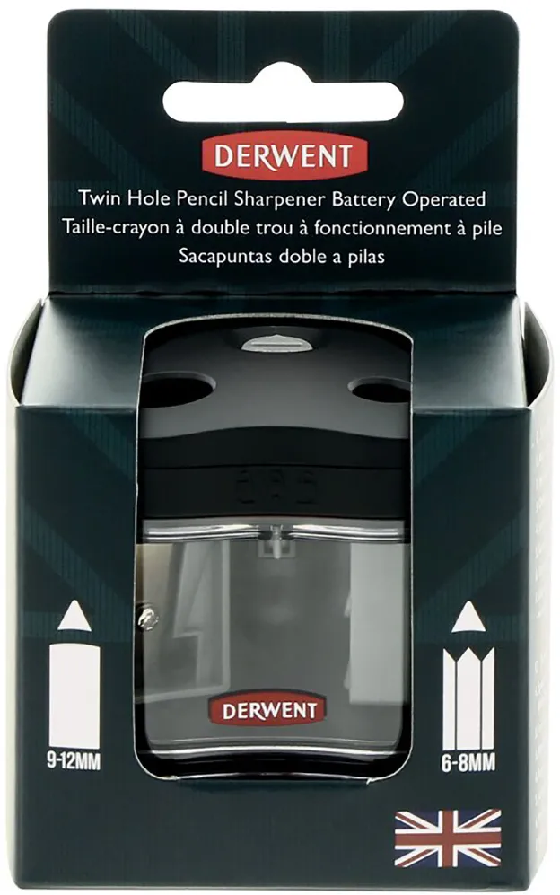 Ascutitoare electrica DERWENT Professional, dubla, plastic, negru