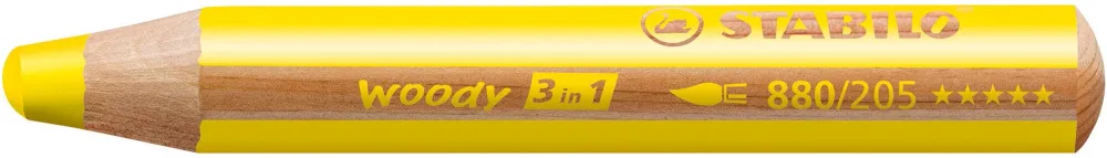Creion Stabilo Woody 3 in 1, galben