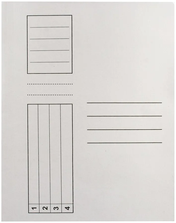 Dosar simplu, carton, alb, 25 bucati/set