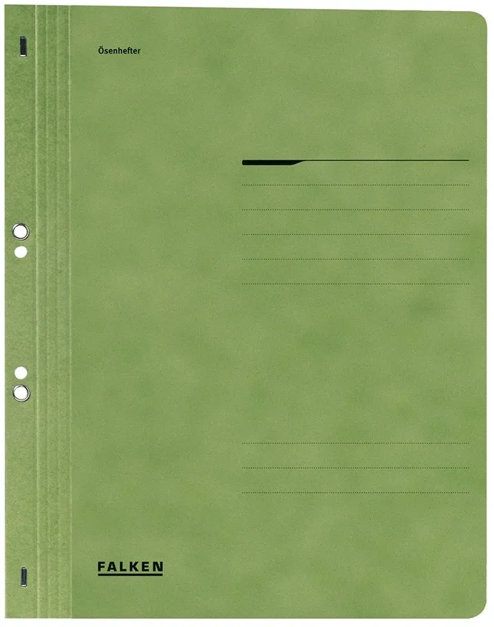 Dosar cu gauri 1/1 Lux Falken, carton, 250 g/mp, verde