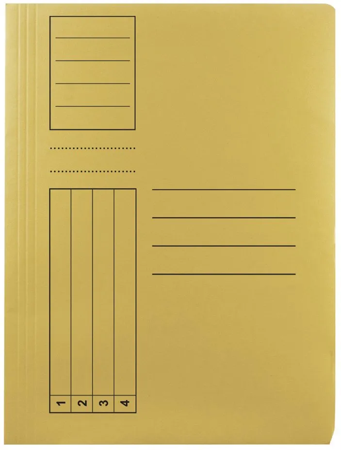 Dosar cu sina Basic, carton, galben
