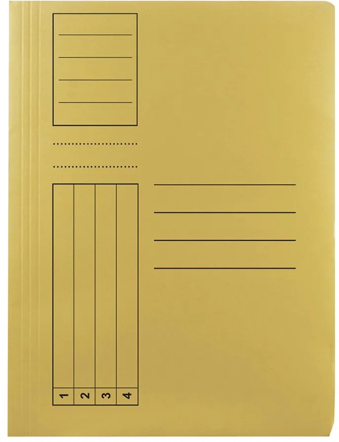 Dosar plic Basic, carton, galben, 10 bucati/set