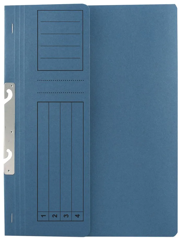 Dosar incopciat 1/2 Basic, carton, albastru, 10 bucati/set