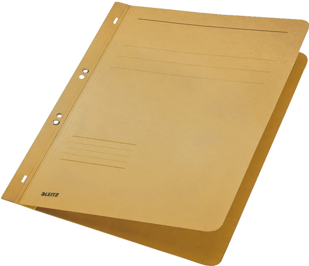 Dosar cu sina Leitz 1/1, carton, 100% reciclat, certificare Blue Angel, A4, cu capse, 170 coli, kraft