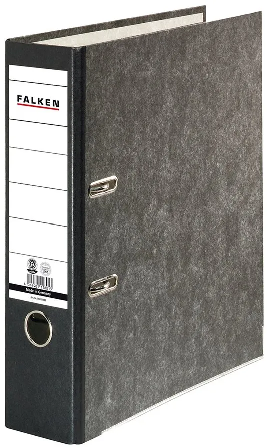 Biblioraft Falken marmorat, 80 mm, negru
