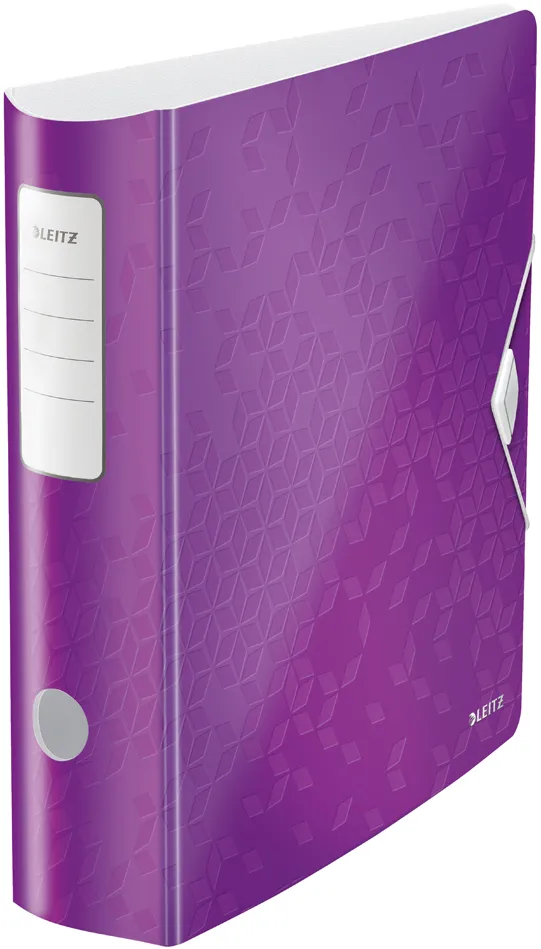 Biblioraft Leitz Active WOW 180°, A4, 75 mm, polyfoam, mov metalizat