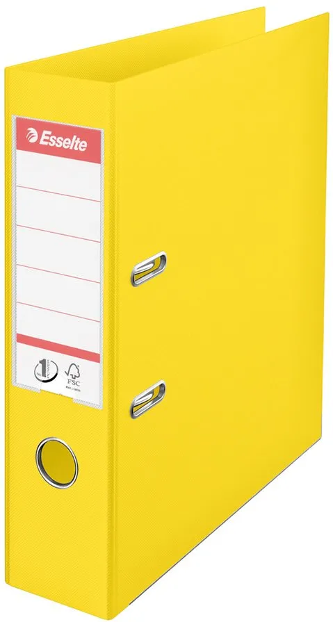 Biblioraft Esselte No.1 Power, PP/PP, A4, 75 mm, VIVIDA galben