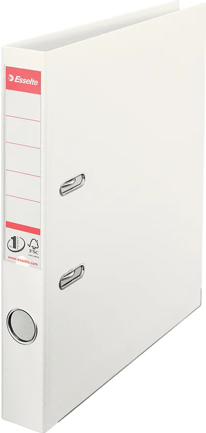 Biblioraft Esselte No.1 Power, PP/PP, A4, 50 mm, VIVIDA alb