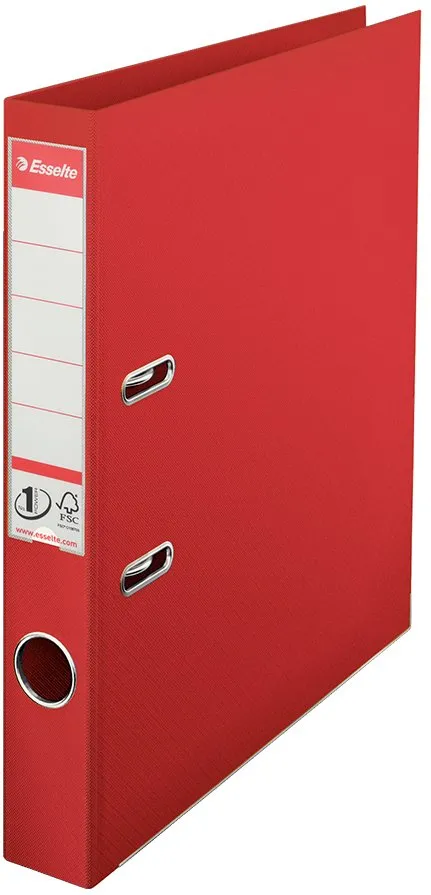 Biblioraft Esselte No.1 Power, PP/PP, A4, 50 mm, rosu