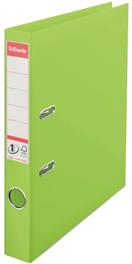 Biblioraft Esselte No.1 Power, PP/PP, A4, 50 mm, VIVIDA verde