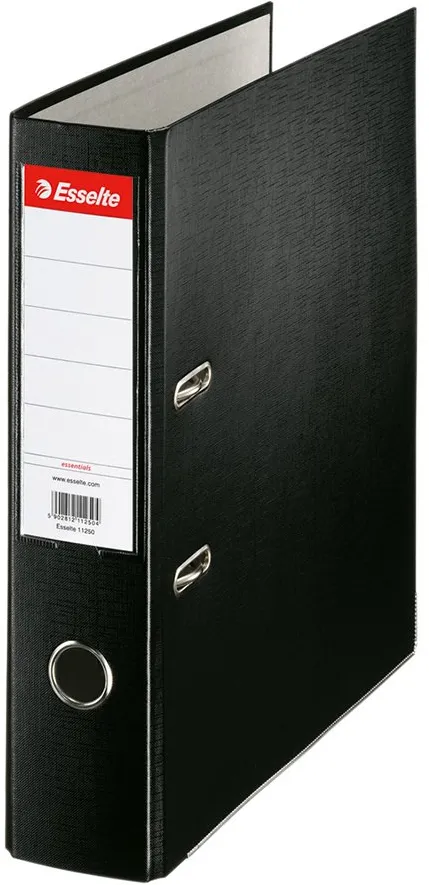 Biblioraft Esselte Economy, PP, A4, 75 mm, negru