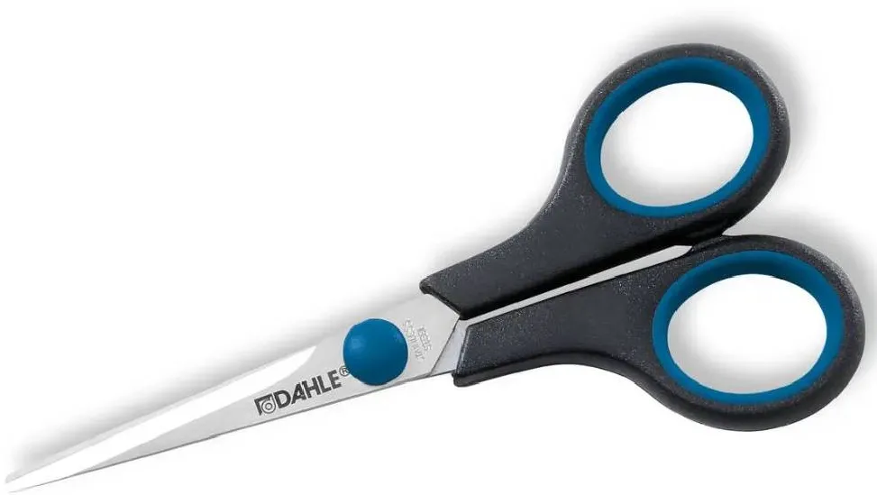 Foarfeca Dahle 54405 Office Comfort-Grip, 14 cm, otel, maner negru/albastru