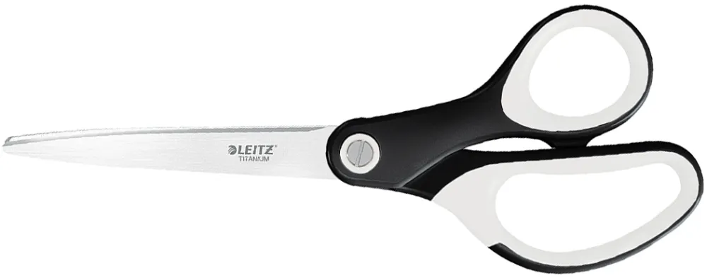Foarfece pentru birou Leitz WOW Titanium, 205 mm, negru