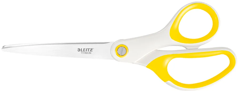 Foarfece pentru birou Leitz WOW Titanium, 20.5 cm, galben
